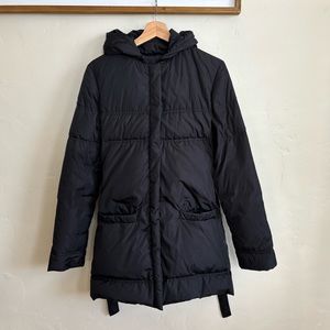 Blugirl Bluemarine Goose Down Black Hooded Puffer | EU Size 42, US Size Small